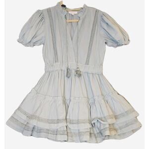 Anthropologie Mable Womens Faith Eyelet Mini Dress S‎ Tiered Ruffle Romantic NWT